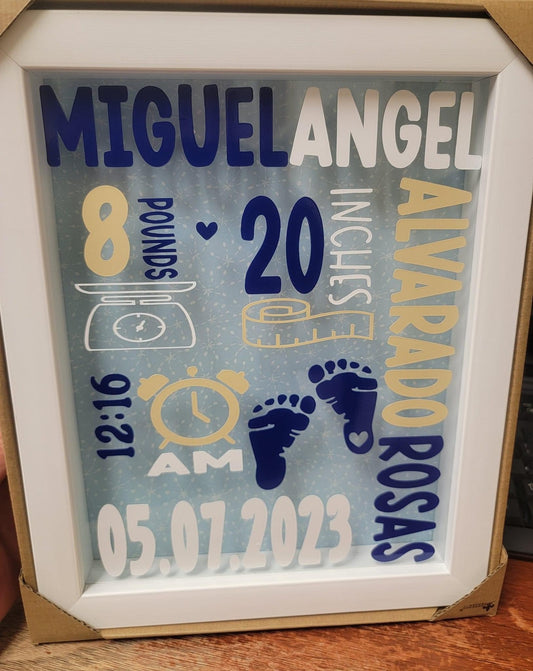 Custom Baby Shadow Box